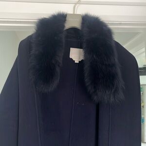 Soia & Kyo Daphne wool coat with fur trim (need gone, make an offer)